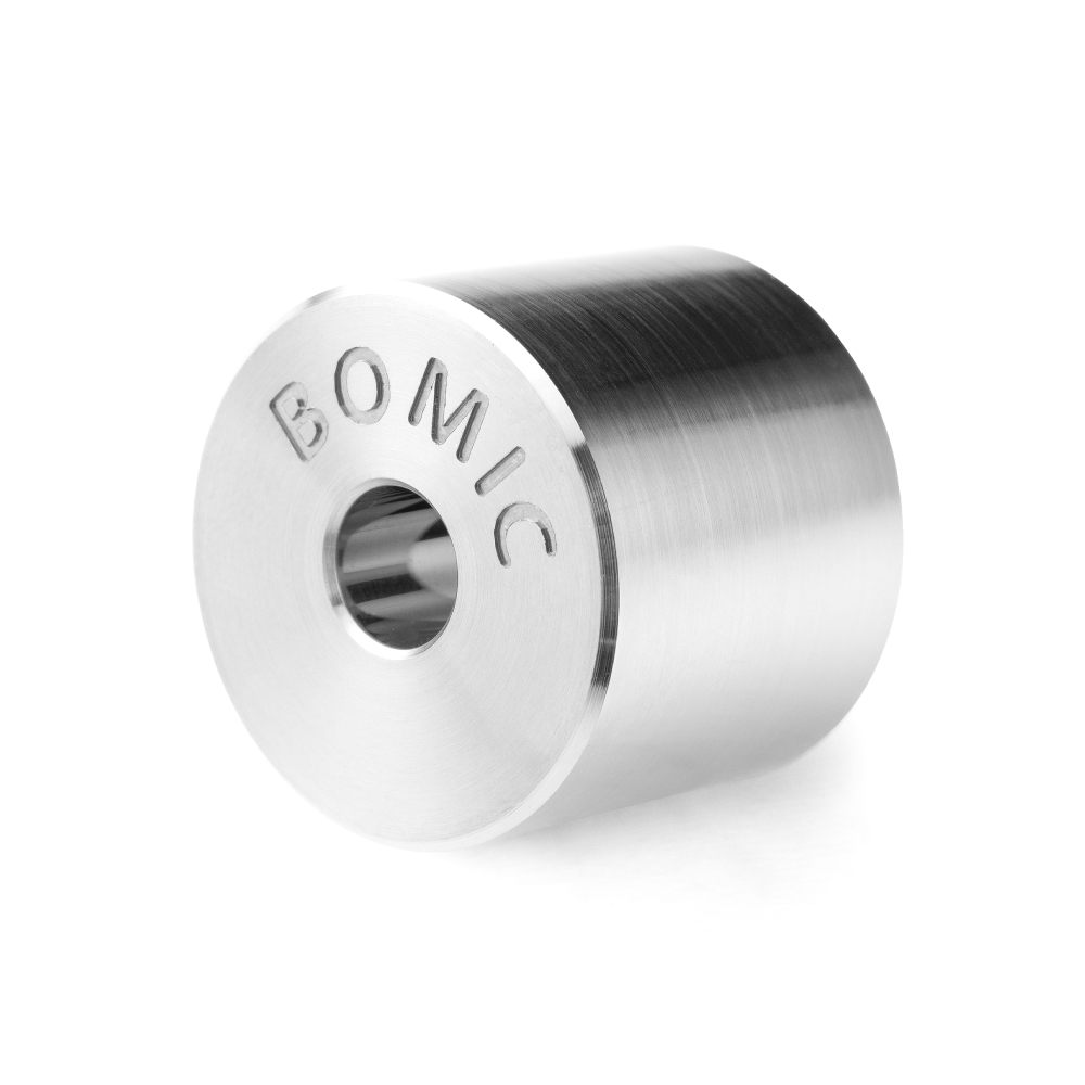 Precision engineering part with Bomic text honing and lapping