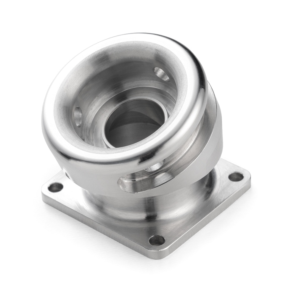 Silver precision engineering part manual milling and turning